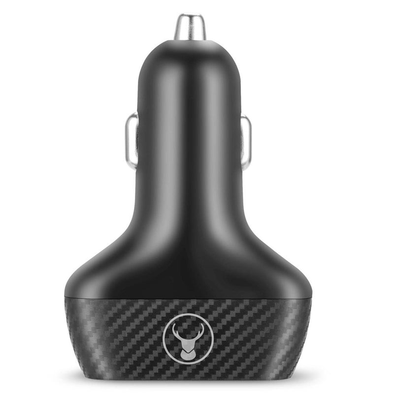 Bonelk Carbon Series Car Charger - 3 x USB-A, 36W (Black)