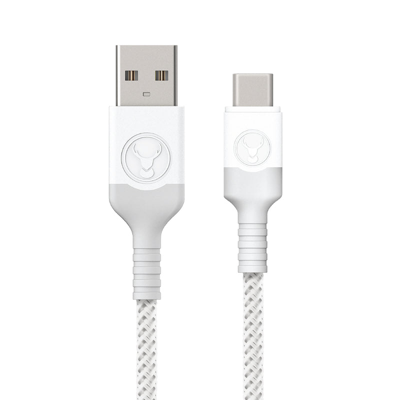 Bonelk USB to USB-C Cable, Long-Life Series 2 m (White/Grey)