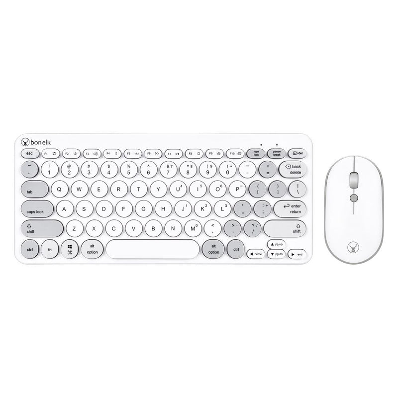 Bonelk Wireless Keyboard and Mouse Combo, Compact, KM-383 Grey