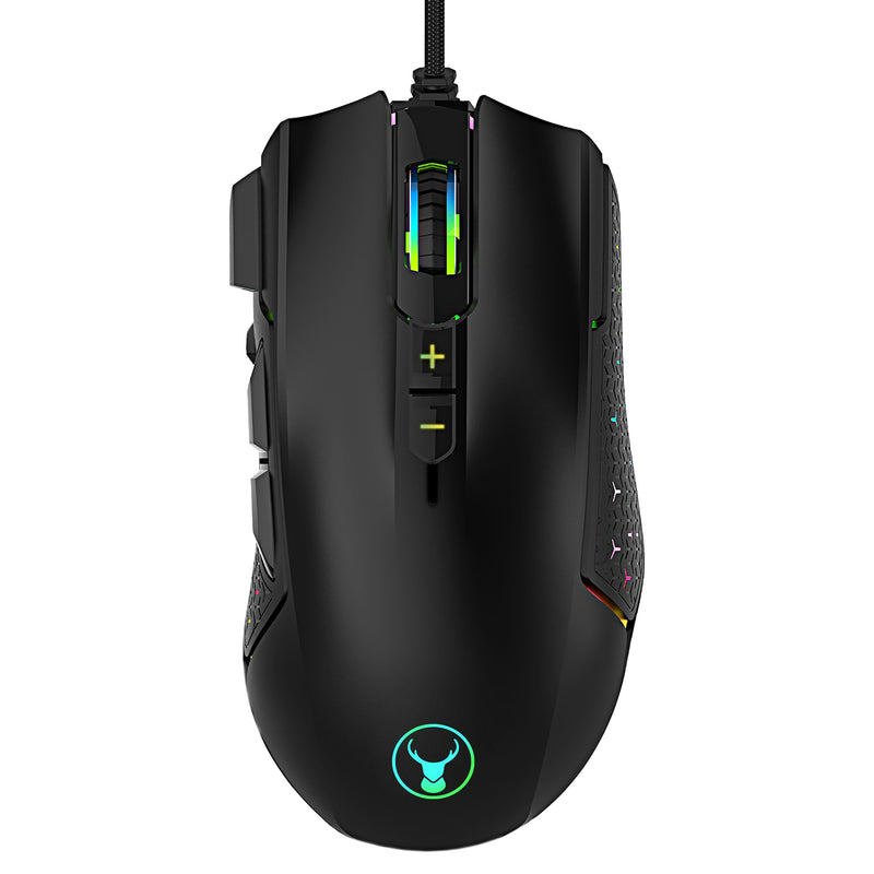 Bonelk X-847T Gaming Wired RGB 8D Mouse / 1600 to 12000CPI (Black)