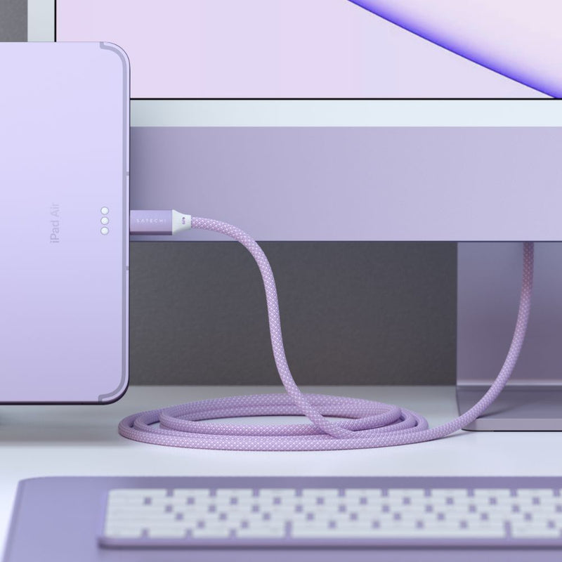 Satechi USB-C to USB-C 100W Charging Cable - 2m Purple