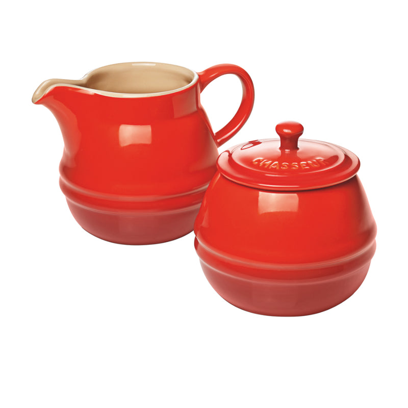 Chasseur Sugar Bowl 350ml and Creamer 450ml Set (Red)