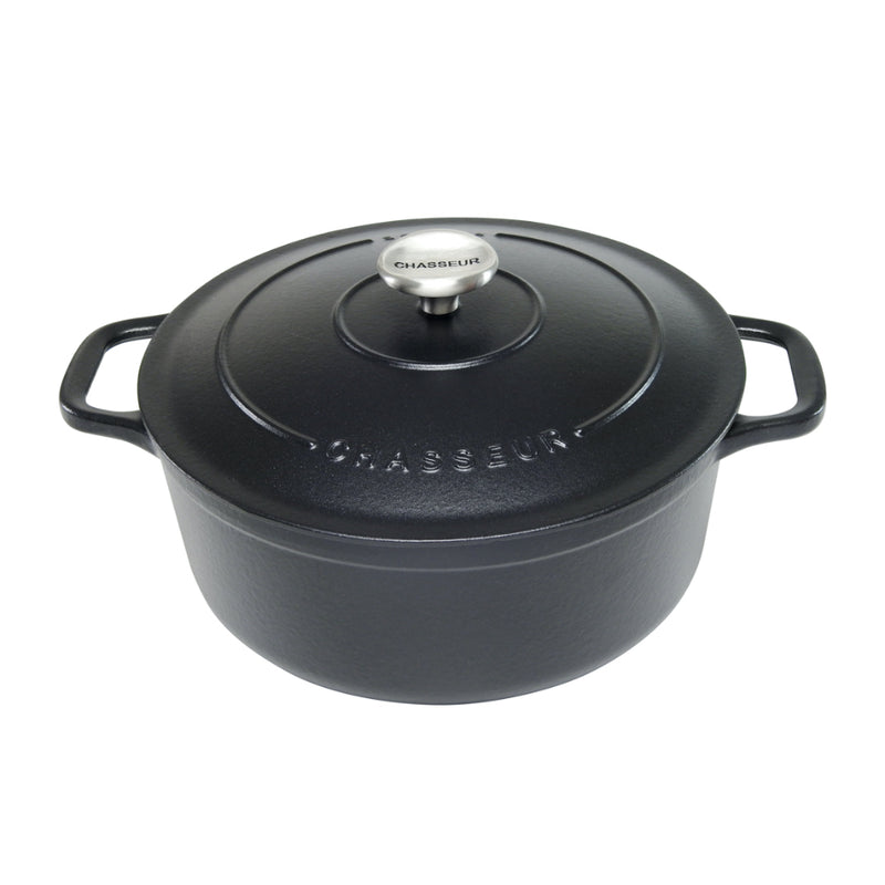 Chasseur Round French Oven 26cm/5L (Matte Black)