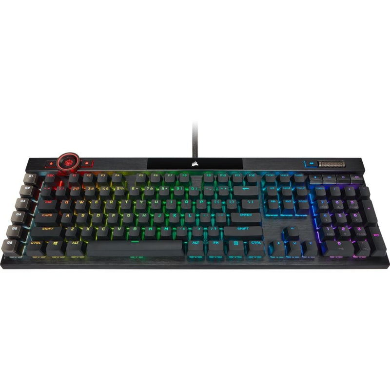Corsair K100 RGB Mechanical Gaming Keyboard, Backlit RGB LED, Cherry MX Speed, Black, Black PBT Keycaps