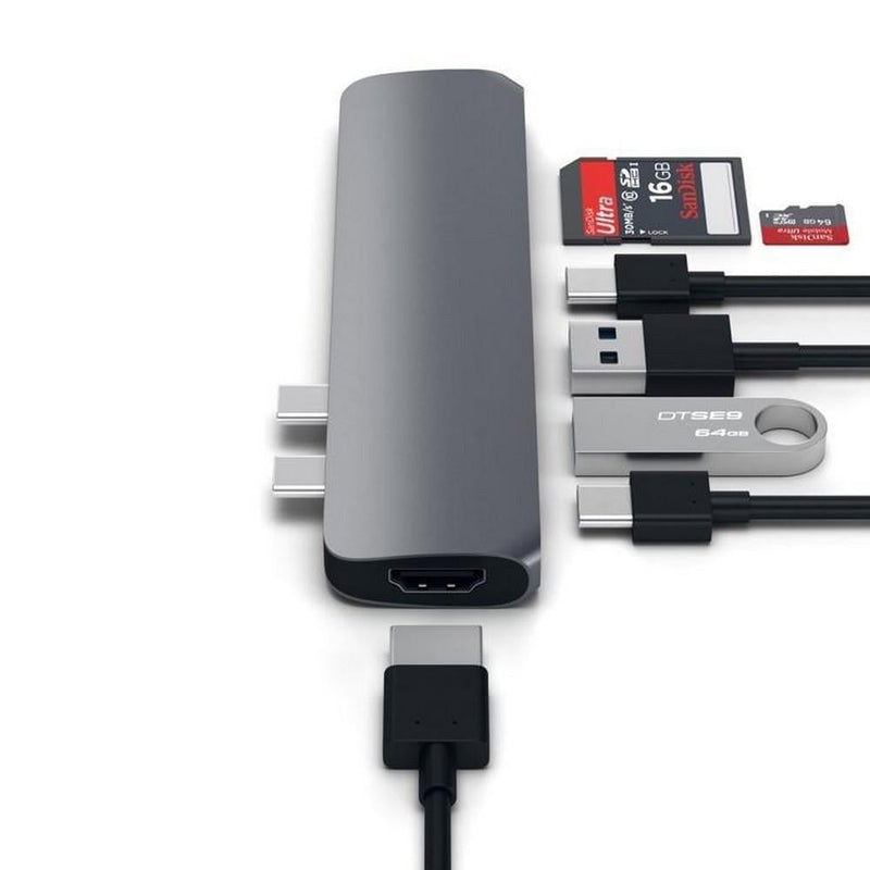Satechi USB-C Pro Hub w/ 4K HDMI & Thunderbolt 3