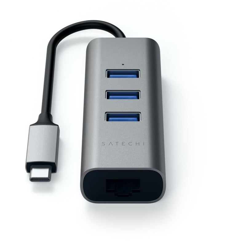 Satechi USB-C  2-in-1 3 Port USB 3. Hub & Ethernet (Space Grey)
