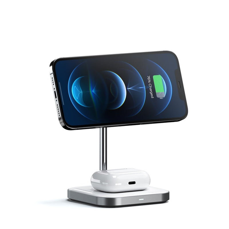 Satechi Magnetic 2-in-1 Wireless Charging Stand (Space Grey)