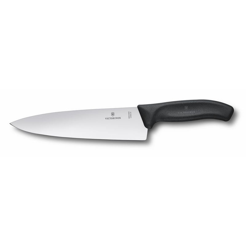 Victorinox Classic Cooks Carving Extra Wide Straight Edge Knife 20cm (Black)