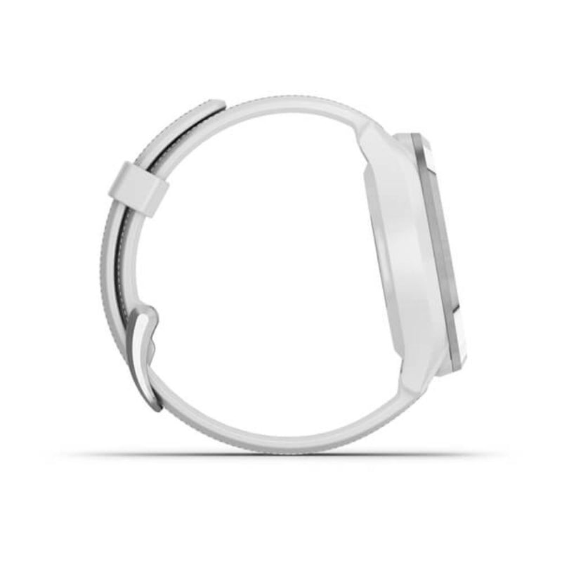 Garmin Approach S42 (Silver Ceramic Bezel with White Silicone Band)